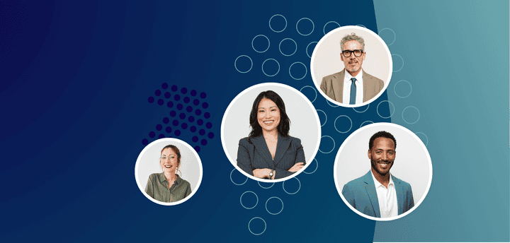 banner showing different sellers in bubbles to represent the different sales roles the richardson sales capability framework serves