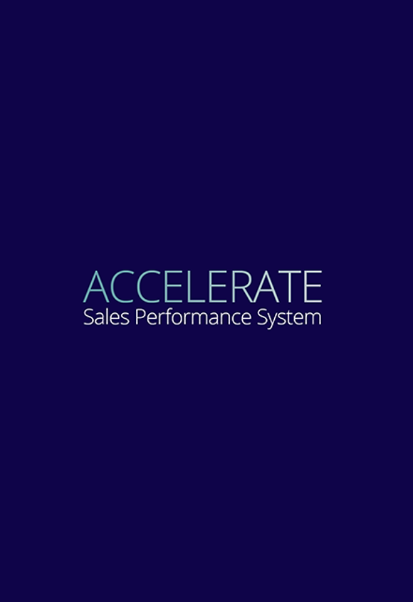 accelerate sales performance system overview banner that highlights all of of the components - insights, learn, live, and flow